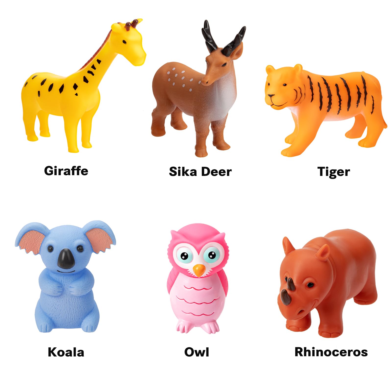 **Best Bath Toys for Babies & Toddlers 6-18 Months – 6-Piece No-Hole Animal Bathtub Toys Set – Safe & Fun for Infants 1-3 Years – Perfect for Splash Play, Sensory Learning & Bath Time Fun**