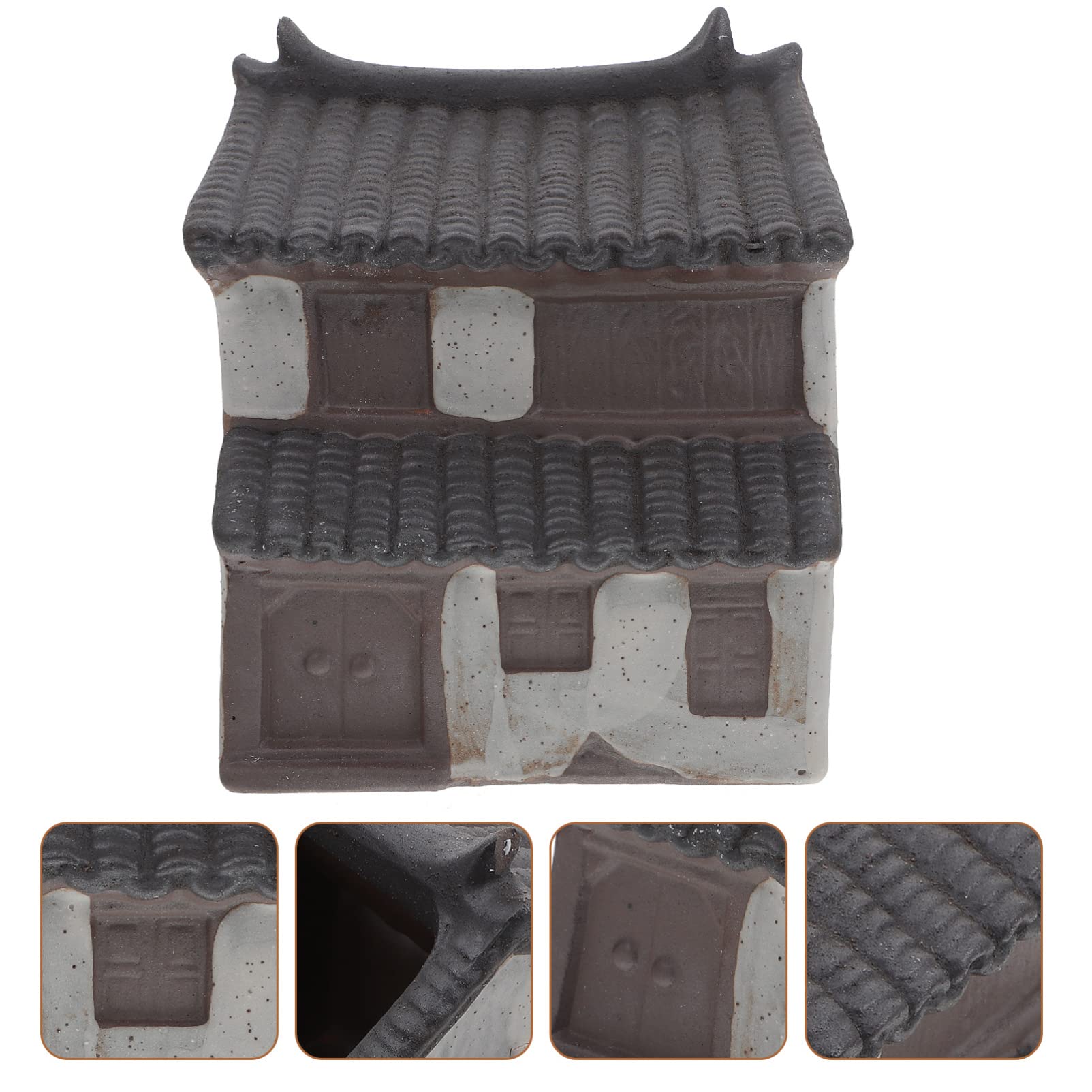Creative Ceramic House-Shaped Flower Pot - Decorative Planter for Bonsai, Succulents & Indoor Plants | Perfect for Home Gardening, Office Decor & Gift Ideas