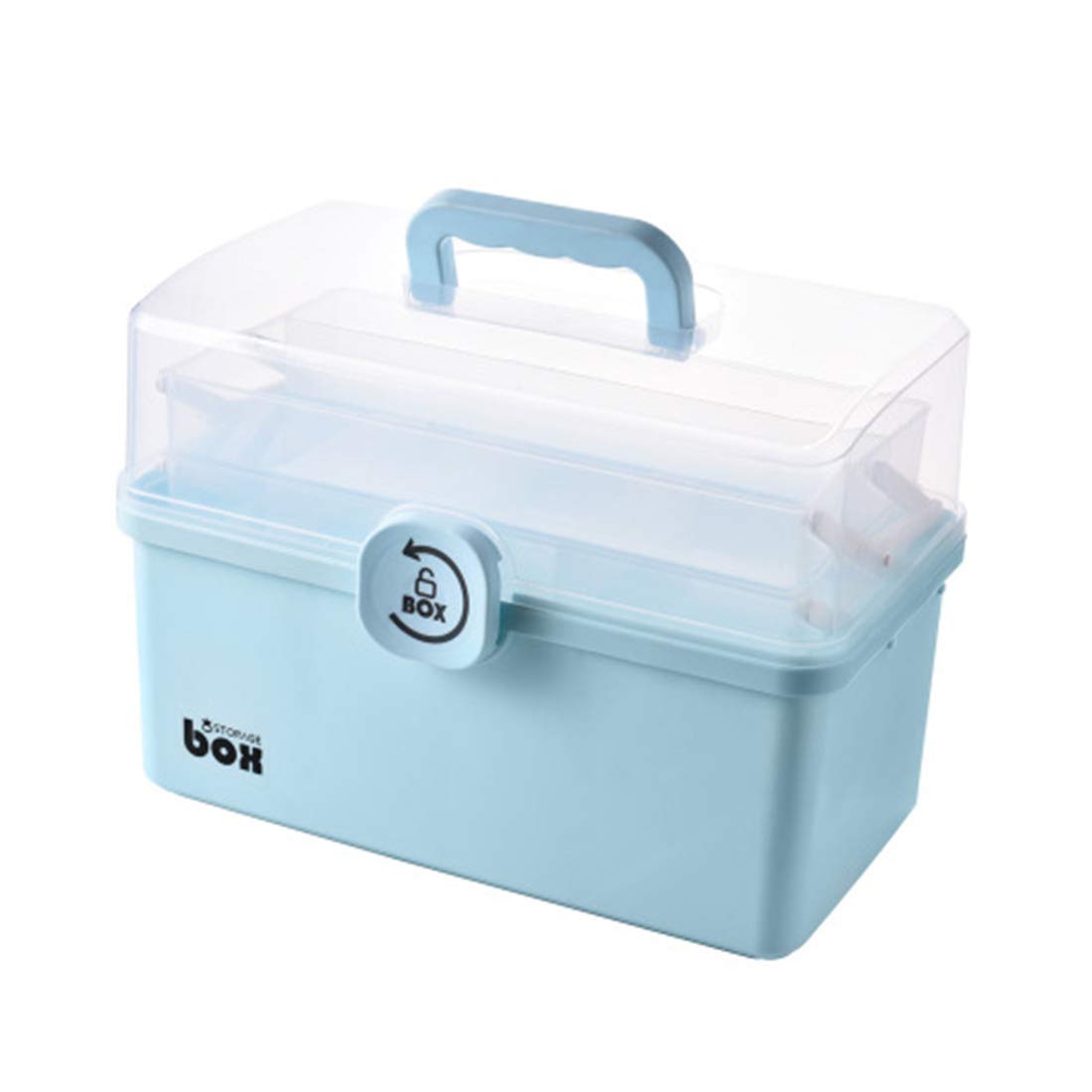 Dittzz 3-Tier Portable First Aid Kit Organizer - Foldable Medicine Storage Box (34x19x22.5cm) for Home, Travel & Emergency Use
