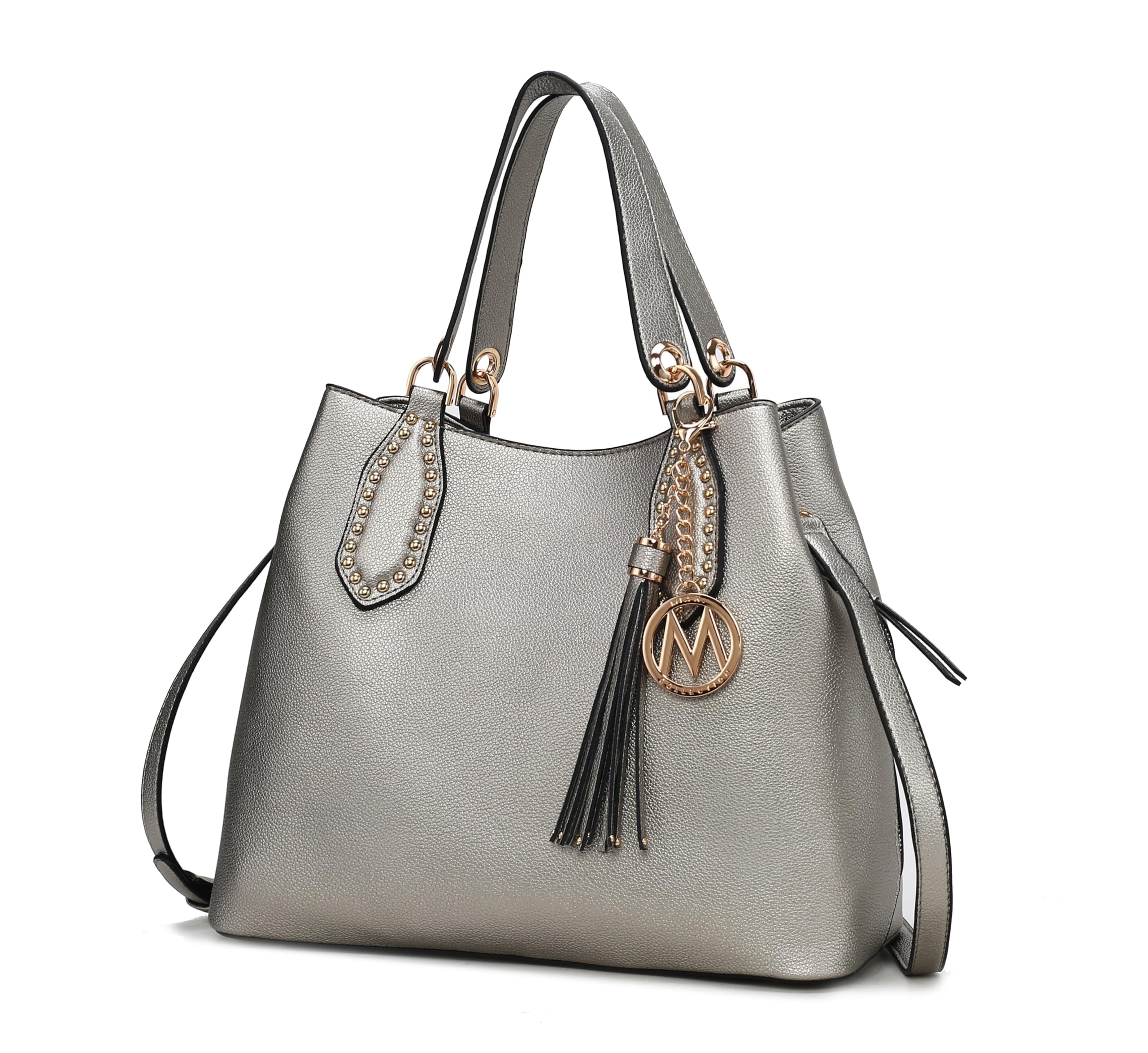MKF Collection Vegan Leather Hobo Bag for Women - Stylish Tassel Shoulder Bag & Crossbody Purse with Double Handles by Mia K | Perfect for Work, Travel & Everyday Use