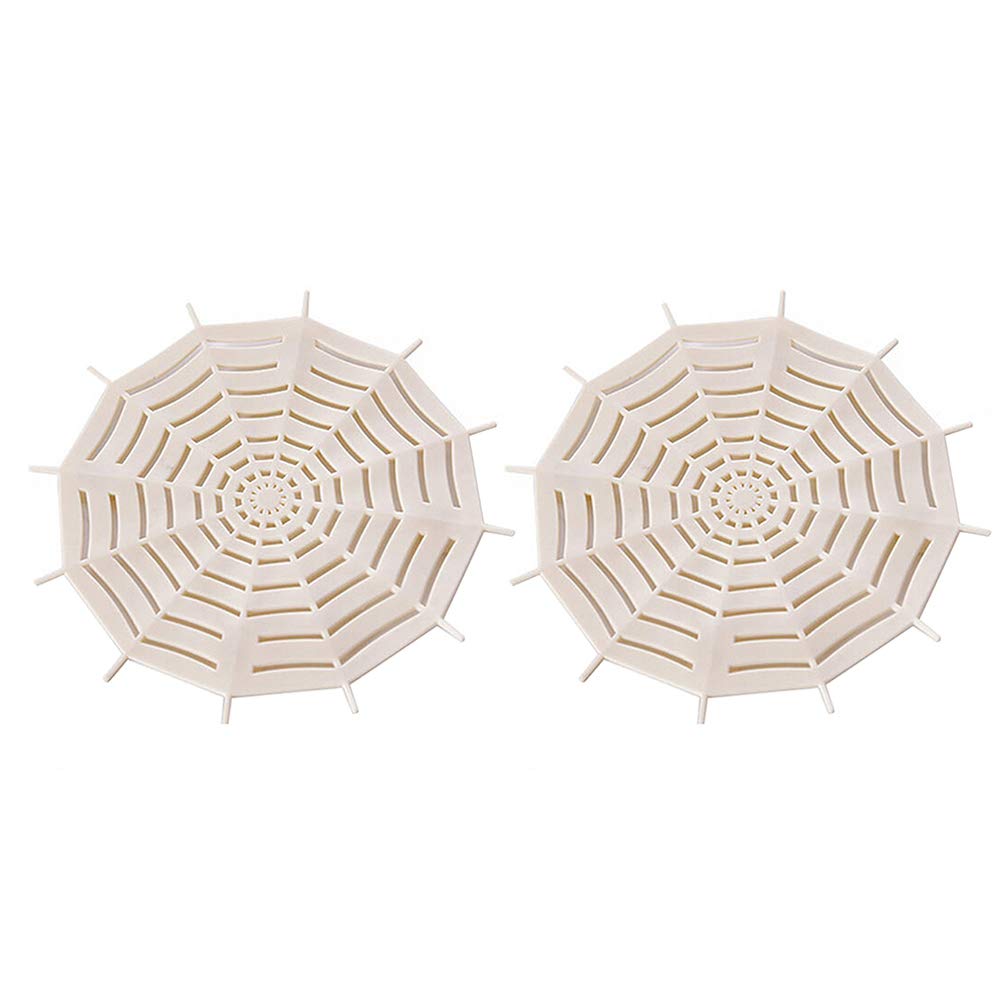 Hemoton 2-Pack Stainless Steel Sink Drain Strainer - Hair Catcher & Debris Filter for Kitchen & Bathroom Floor Drains - Anti-Clog Mesh Screen for Household Sink, Shower, and Laundry Room Use