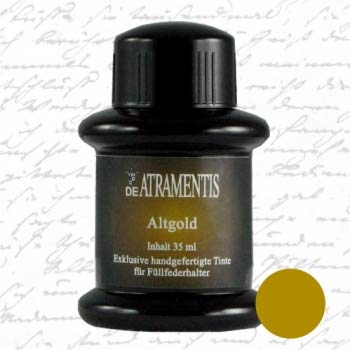 Premium Handmade Fountain Pen Ink - Old Gold Luxury Calligraphy Ink for Writing, Drawing & Art - Perfect for Journals, Letters & Gifts