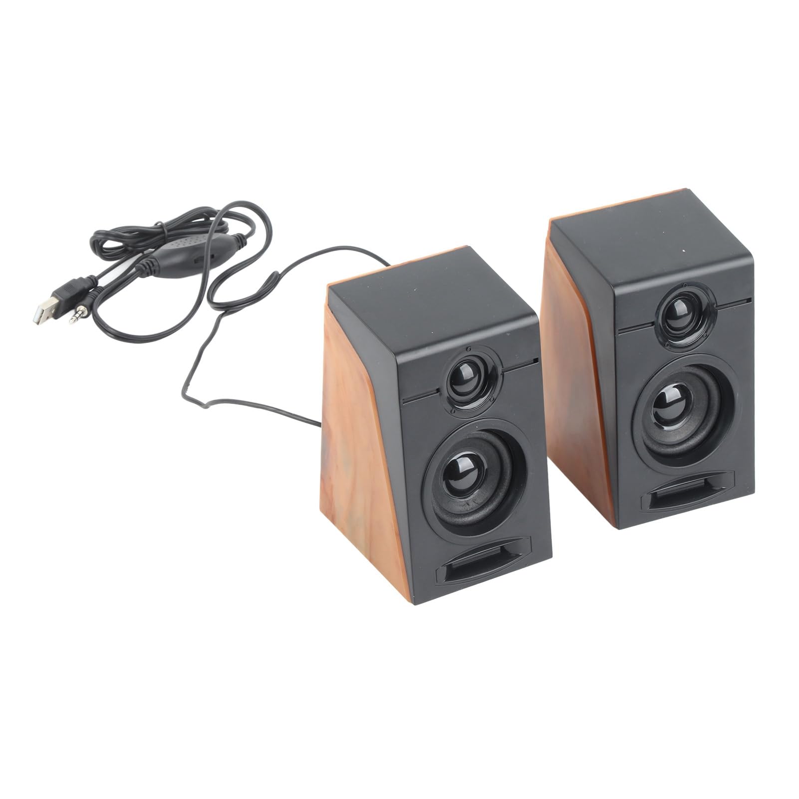 MUNEFE USB PC Speakers - Wired Laptop Speakers for TVs, Computers, Laptops, Phones - Ideal for Home Office, Gaming, and Multimedia Entertainment