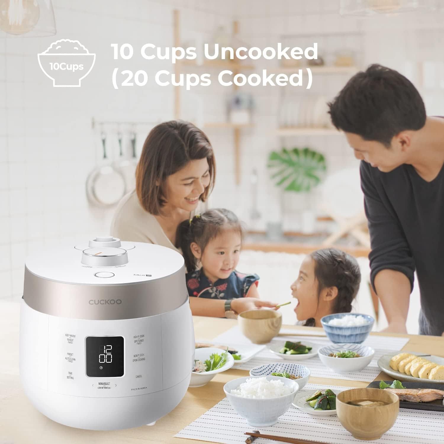 Refurbished HP CRP ST1009F 10-Cup Twin Pressure Rice Cooker - Grade C | Perfect for Dorm Rooms, Small Kitchens & Meal Prep