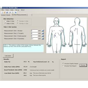 Harpenden Skinfold Caliper - Professional Body Fat Measurement Tool with Software | Fitness, Nutrition & Medical Use