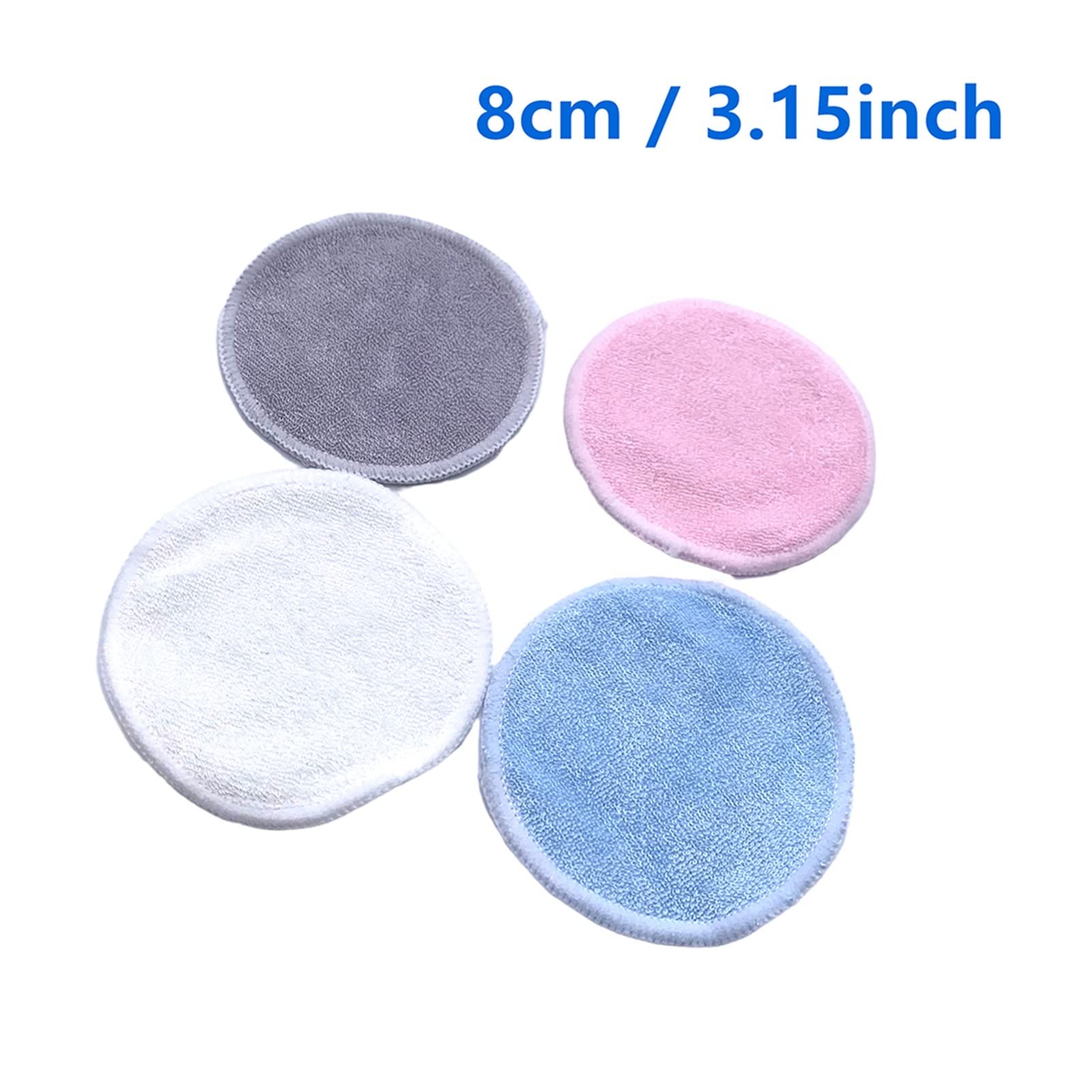 **10Pcs Reusable Makeup Remover Pads - Washable Fiber Facial Rounds for Gentle Skin Cleaning & Makeup Removal (Blue) | Eco-Friendly & Soft for Daily Beauty Routine**