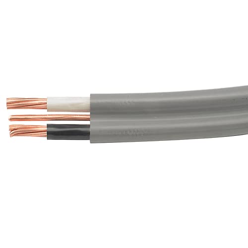 Nassau 6/2 UF-B Underground Feeder Cable - 60FT Direct Burial Wire for Outdoor Electrical Projects - Perfect for Landscape Lighting, Shed Wiring & Underground Power Supply