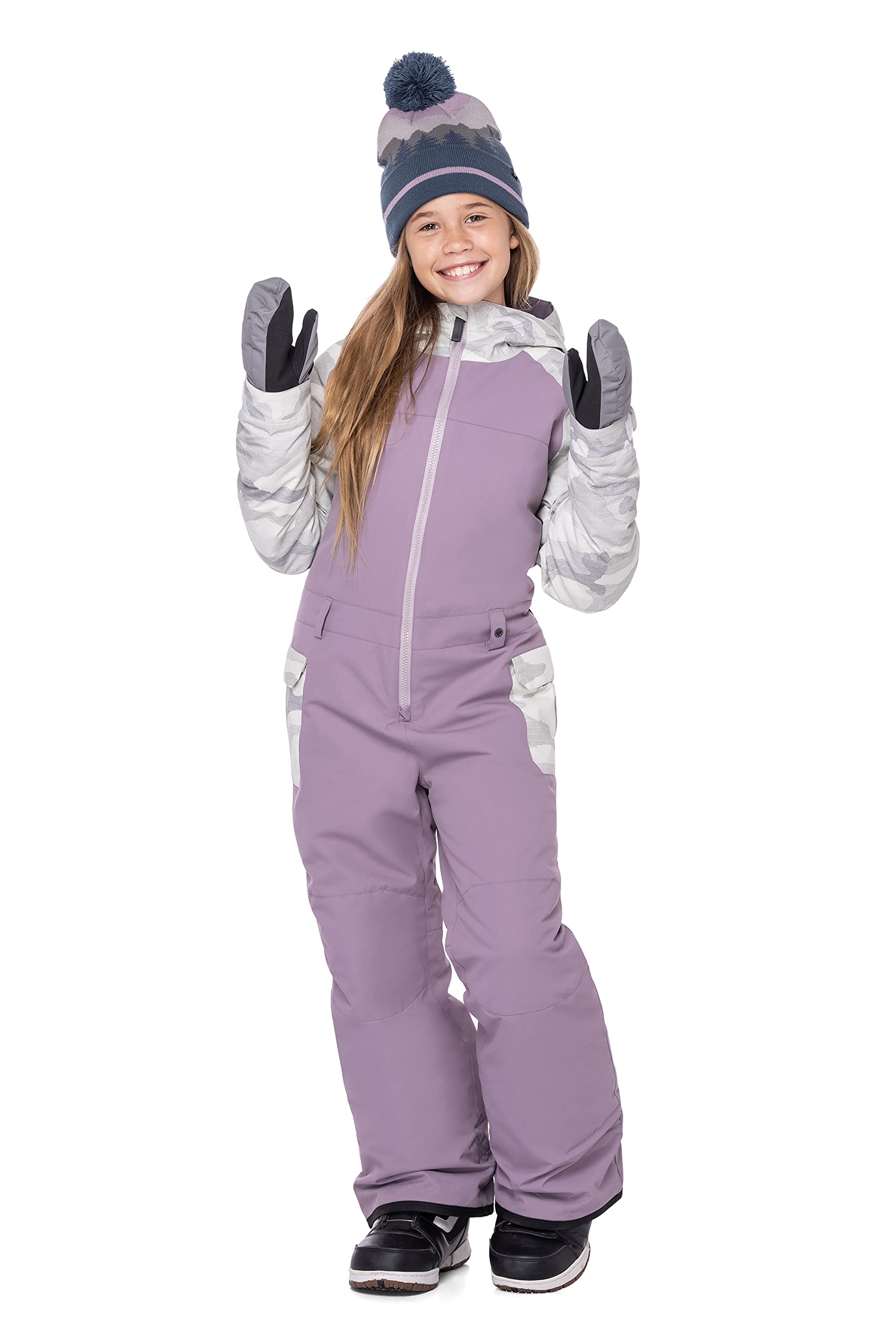 686 Girl's Shine Insulated Snowsuit - Waterproof Winter One-Piece with Helmet-Compatible Hood & Boot Gaiters - Warm Snowsuit for Girls - Perfect for Skiing, Snowboarding & Winter Outdoor Activities