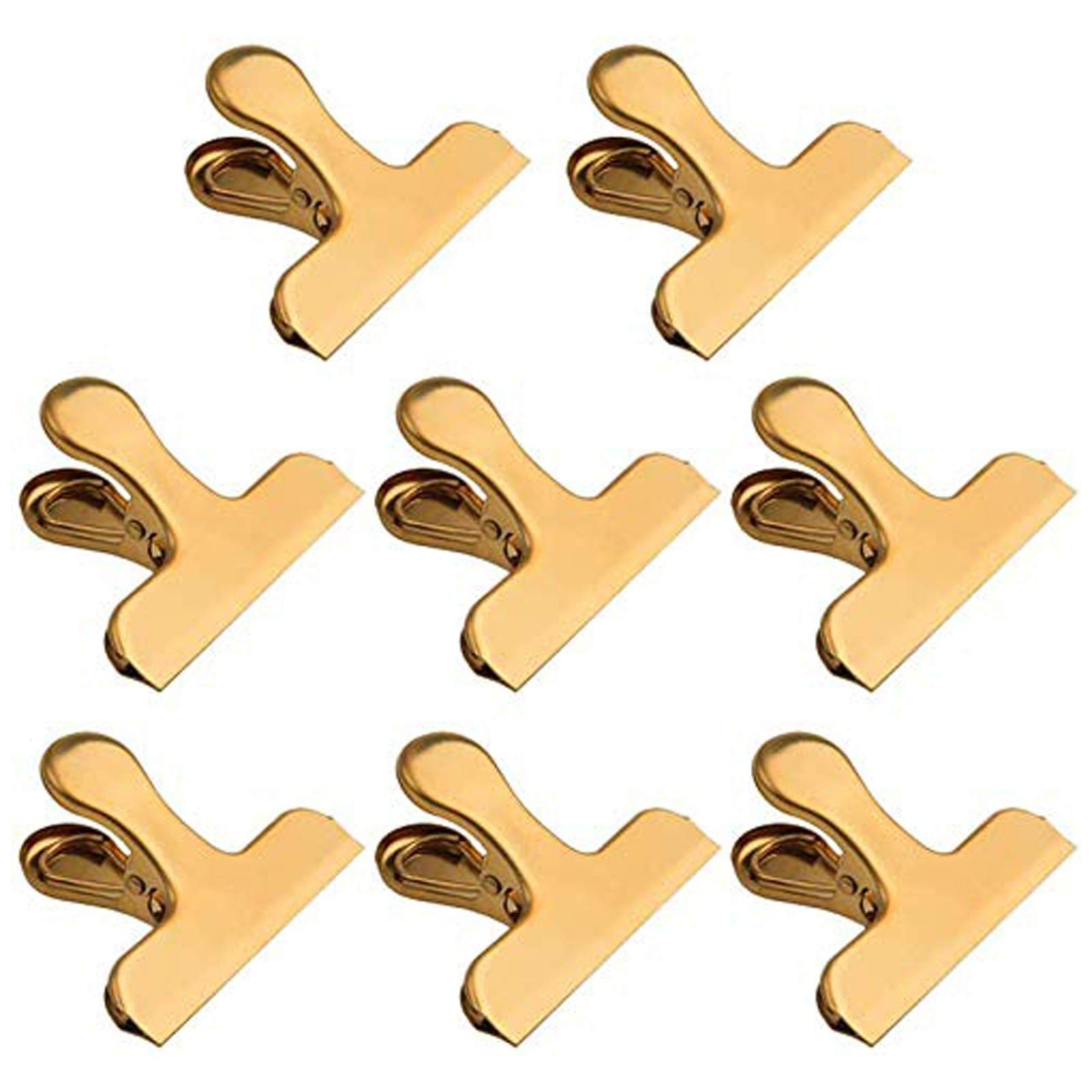 Premium Gold Heavy-Duty Binder Clips for Office & School Supplies - Korean Style Stationery for Organizing Documents, Bills & Household Papers - Perfect for Home, Office & Classroom Use