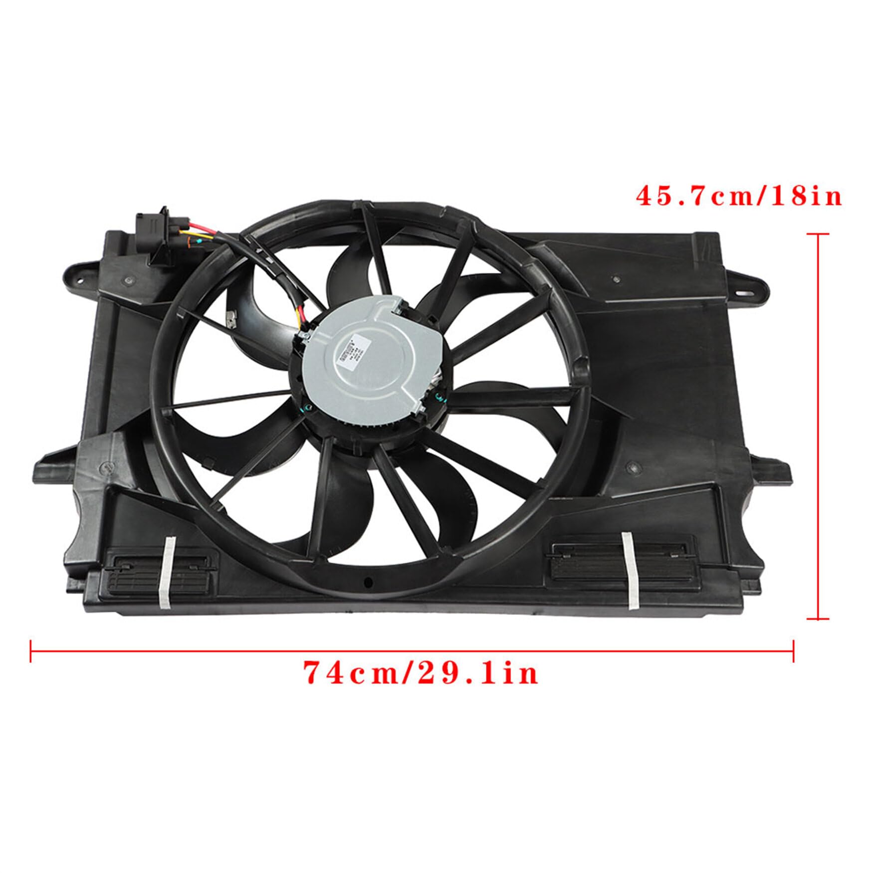 WFLNHB Radiator Cooling Fan Replacement for 2017-2019 Chevy Cruze 1.4L (Part# 39013323) - Compatible with AC System & Engine Cooling | Perfect for Summer Driving & Overheating Prevention