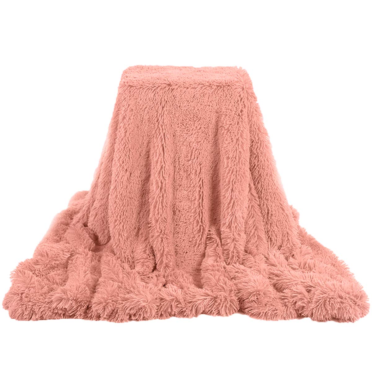 Yuehuam Super Soft Plush Blanket - Warm Fluffy Shaggy Throw Blanket for Sofa, Couch & Bed | Cozy Decorative Gift for Women & Men | Perfect for Winter Nights, Movie Time & Home Decor (Pink)