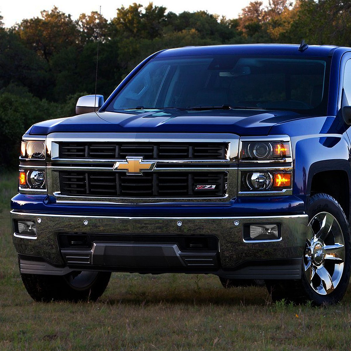 DNA MOTORING FL-ZTL-264-CH LED Fog Light Kit with Switch - Compatible with 2014-2015 Chevy Silverado 1500 - Driver & Passenger Side - Enhanced Visibility for Night Driving & Foggy Conditions
