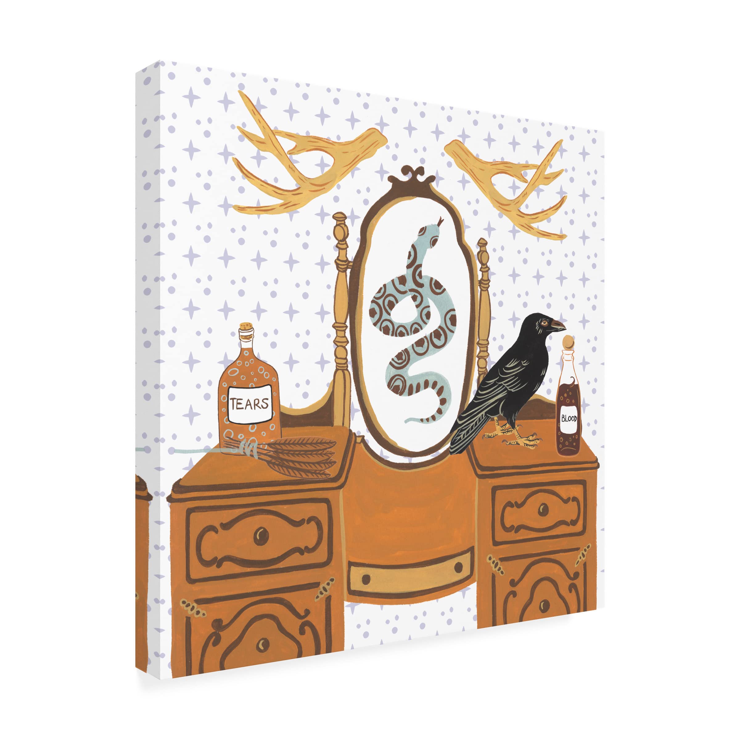 Trademark Fine Art 'Halloween Prep I' Canvas Wall Art by Melissa Wang - Spooky Home Decor for Halloween Party & Living Room
