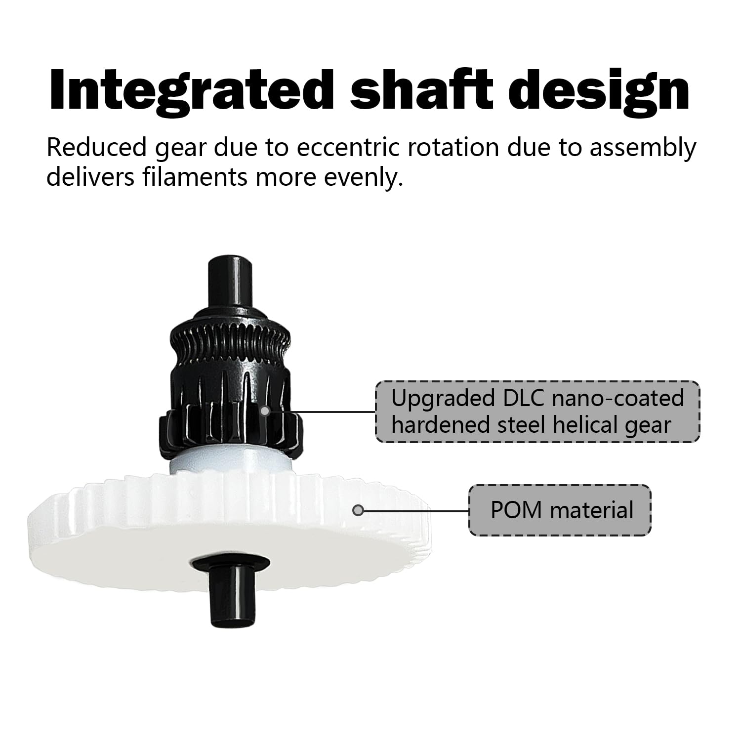 Extruder Gear Kit - Dual Drive Gear Bearing with POM Gears & Nano-Coated Mold Steel Gear - Filament Feed Extrusion Part for Flashforge Adventurer 5M/5M Pro 3D Printer - Perfect for Hotend Replacement & Print Head Maintenance
