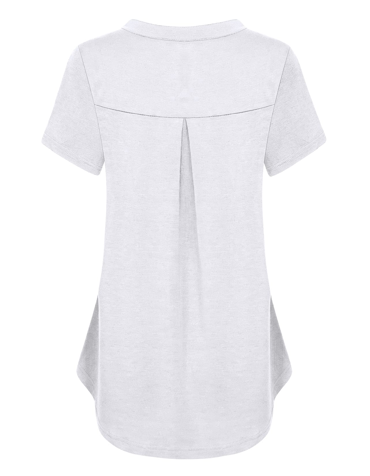MOQIVGI Women's Short Sleeve V-Neck Tops - Trendy Casual Blouse for Summer, Work, Date & Everyday Wear