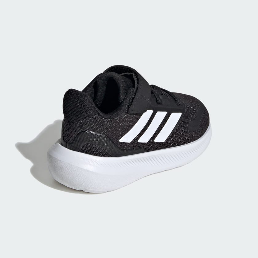 Adidas Kids Runfalcon 5 Hook & Loop Running Shoes - Black/White - Lightweight & Comfortable for Daily Play & Sports Activities