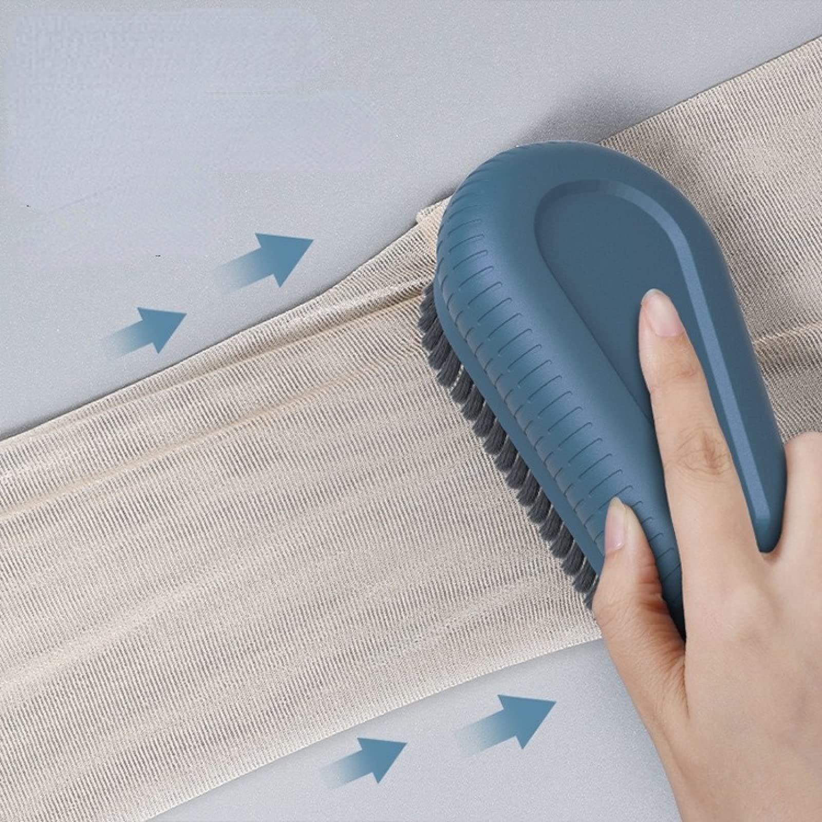 Premium Soft Bristle Shoe Brush - Gentle Cleaning for Shoes, Clothes & Household Items | Non-Scratch Multi-Purpose Cleaning Brush with Dense Bristles | Perfect for Sneakers, Leather Shoes & Delicate Fabrics | Blue