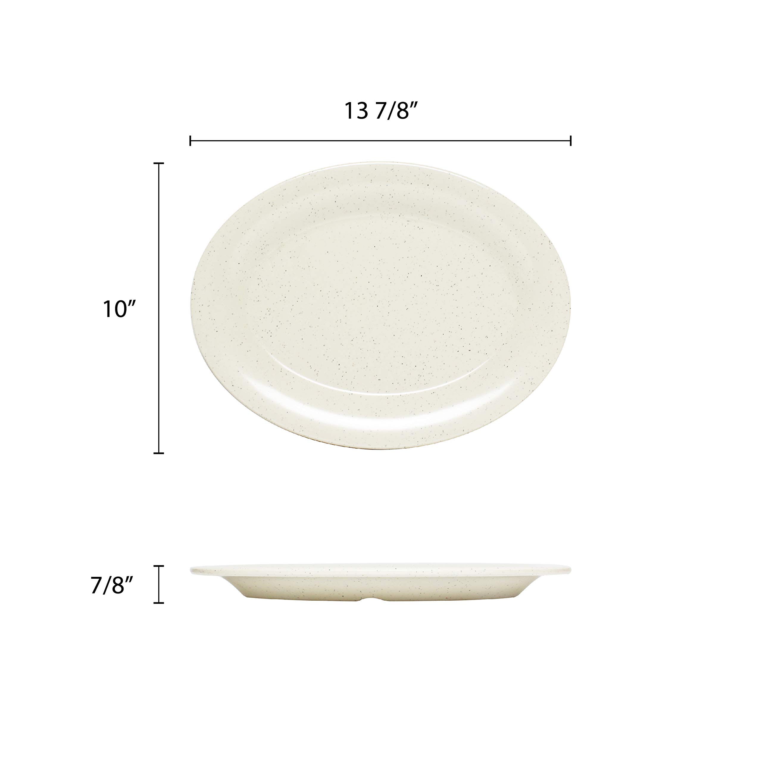 Premium Melamine Dinnerware Platter Set - San Marino Collection, 16.25