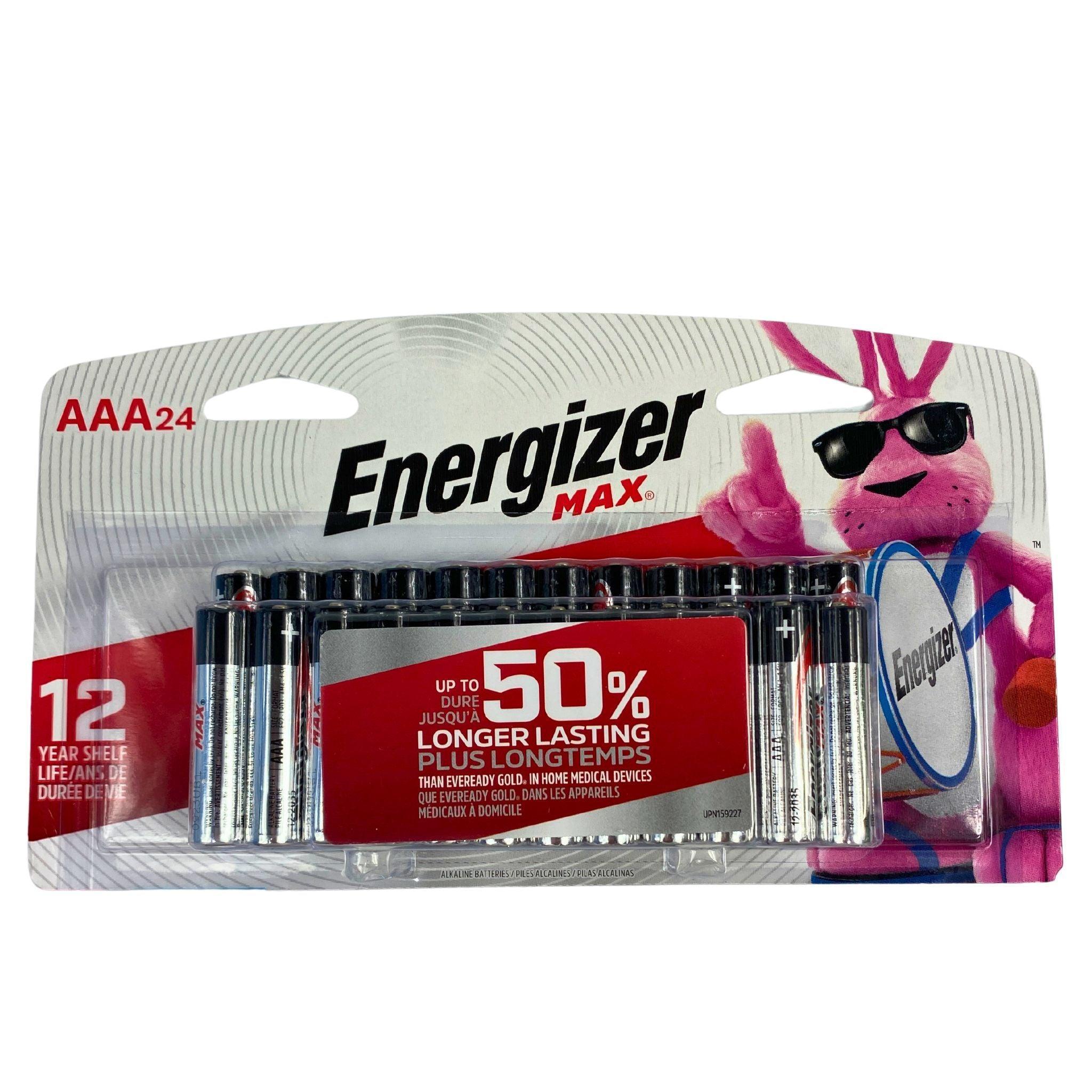 Energizer Max AAA 24-Pack Alkaline Batteries - Long Lasting Power for Toys, Flashlights, and Remote Controls