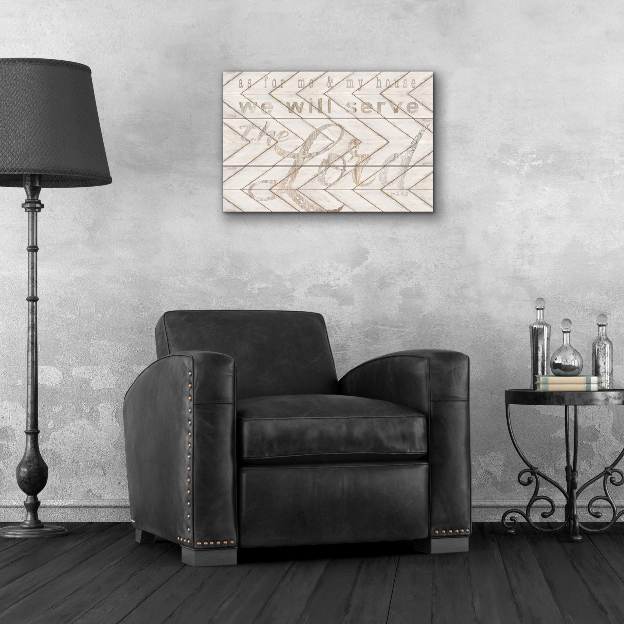 Epic 'We Will Serve the Lord' Christian Wall Art by Cindy Jacobs - 24x16 Inch Acrylic Glass Canvas - Perfect for Home Decor, Church & Office Inspiration
