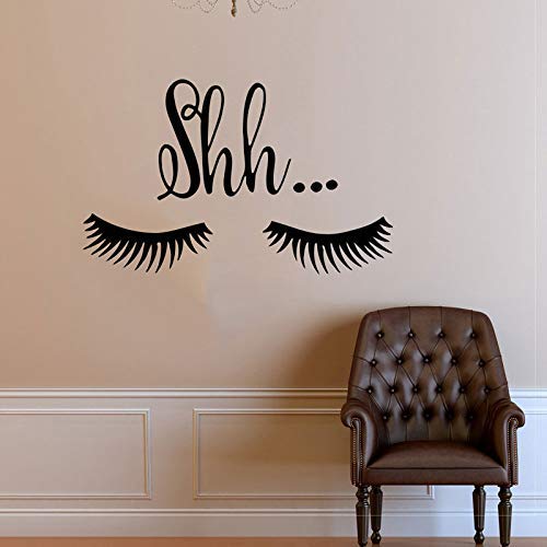 WorldCare® Shh Beautiful Design Wall Decal Sticker - Red, 67x42cm - Perfect for Salon Decor, Makeup Studios & Home Wall Art