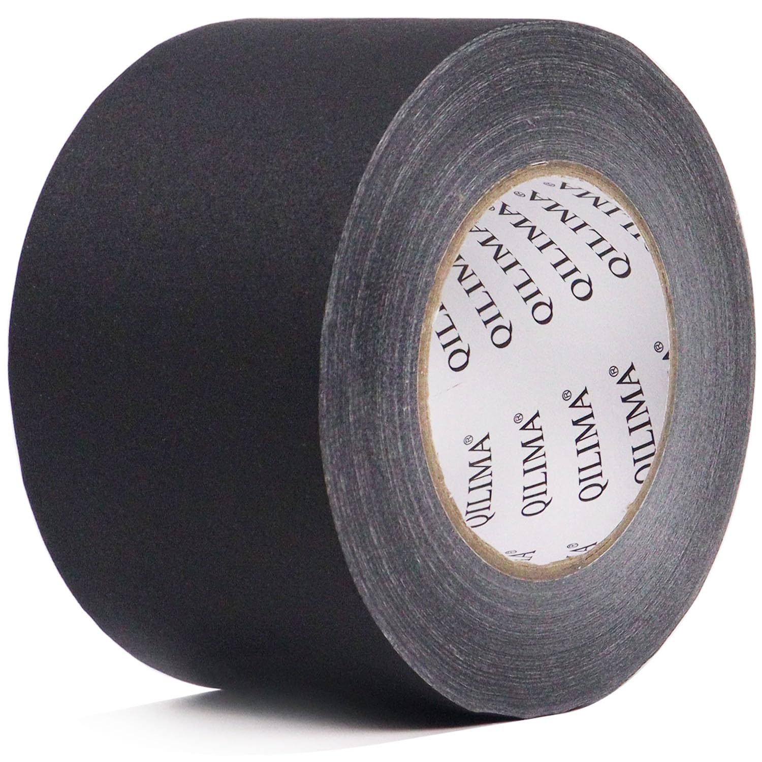QILIMA Professional Black Gaffers Tape 3 Inch x 60 Yards - Heavy Duty Floor Tape for Electrical Cords, Cable Management & Stage Marking - Non-Reflective Matte Finish Gaff Tape - Perfect for Theaters, Studios & Event Setups