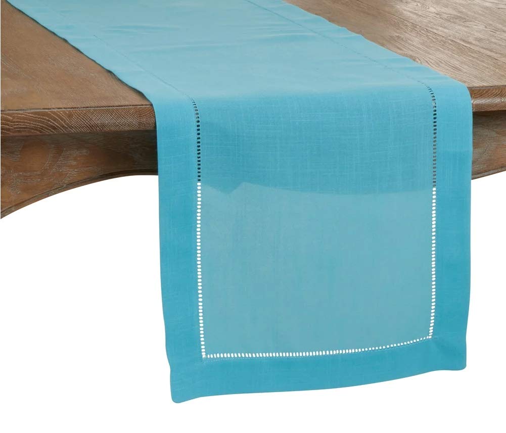Fennco Styles Classic Hemstitch Rectangular Table Runner – 16