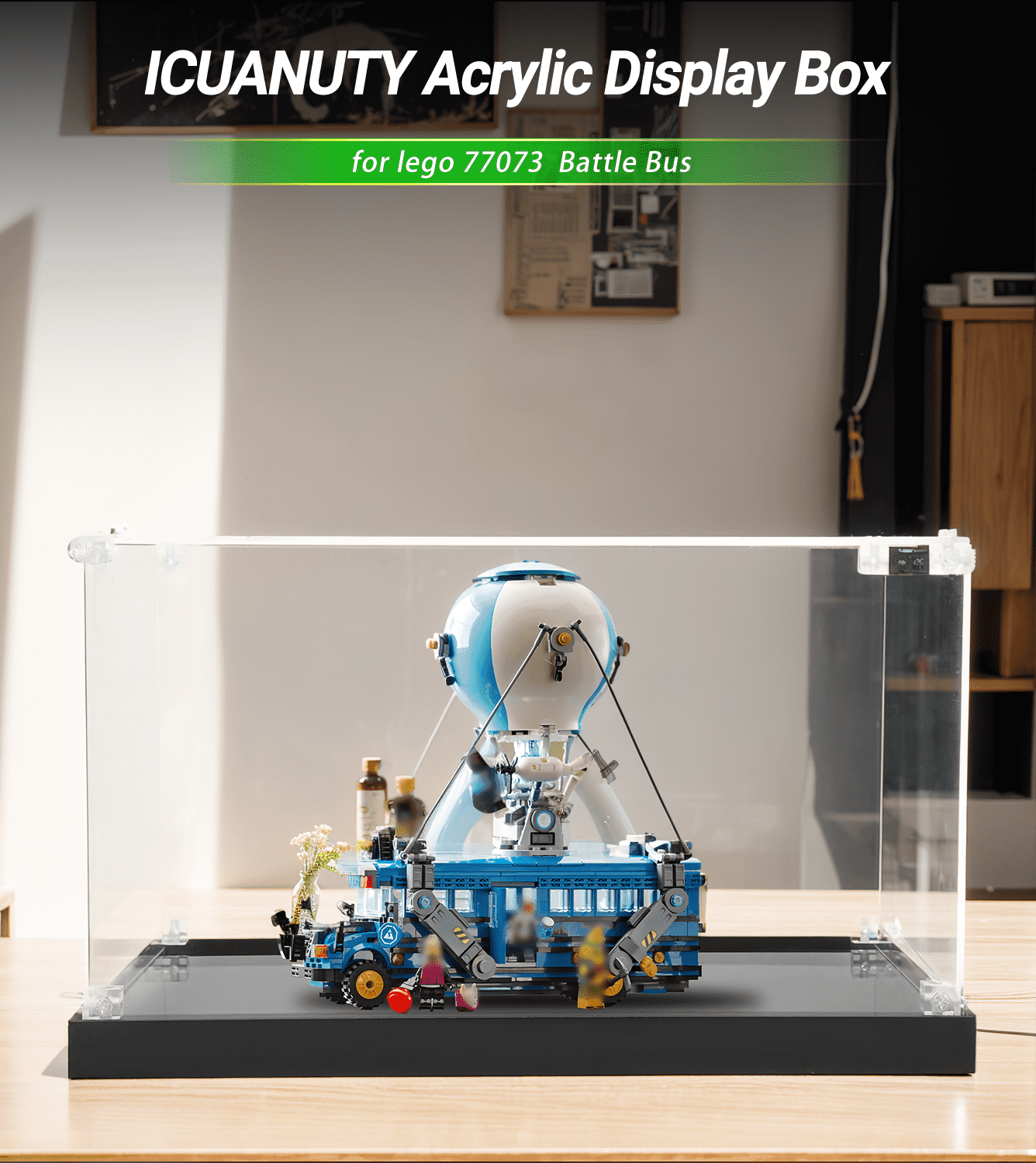 LEGO Battle Bus 77073 Display Case - Clear Protective Showcase for LEGO Sets - Perfect for Collectors & Home Decor