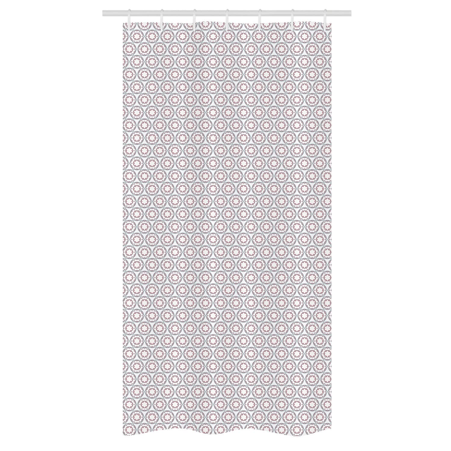 Ambesonne Abstract Stall Shower Curtain - Geometric Floral Design on Plain Backdrop, Waterproof Fabric Bathroom Set with Hooks, 36x72 Inches, White Dried Rose & Purple Blue | Modern Decor for Bathroom, Guest Bath, Dorm, Apartment