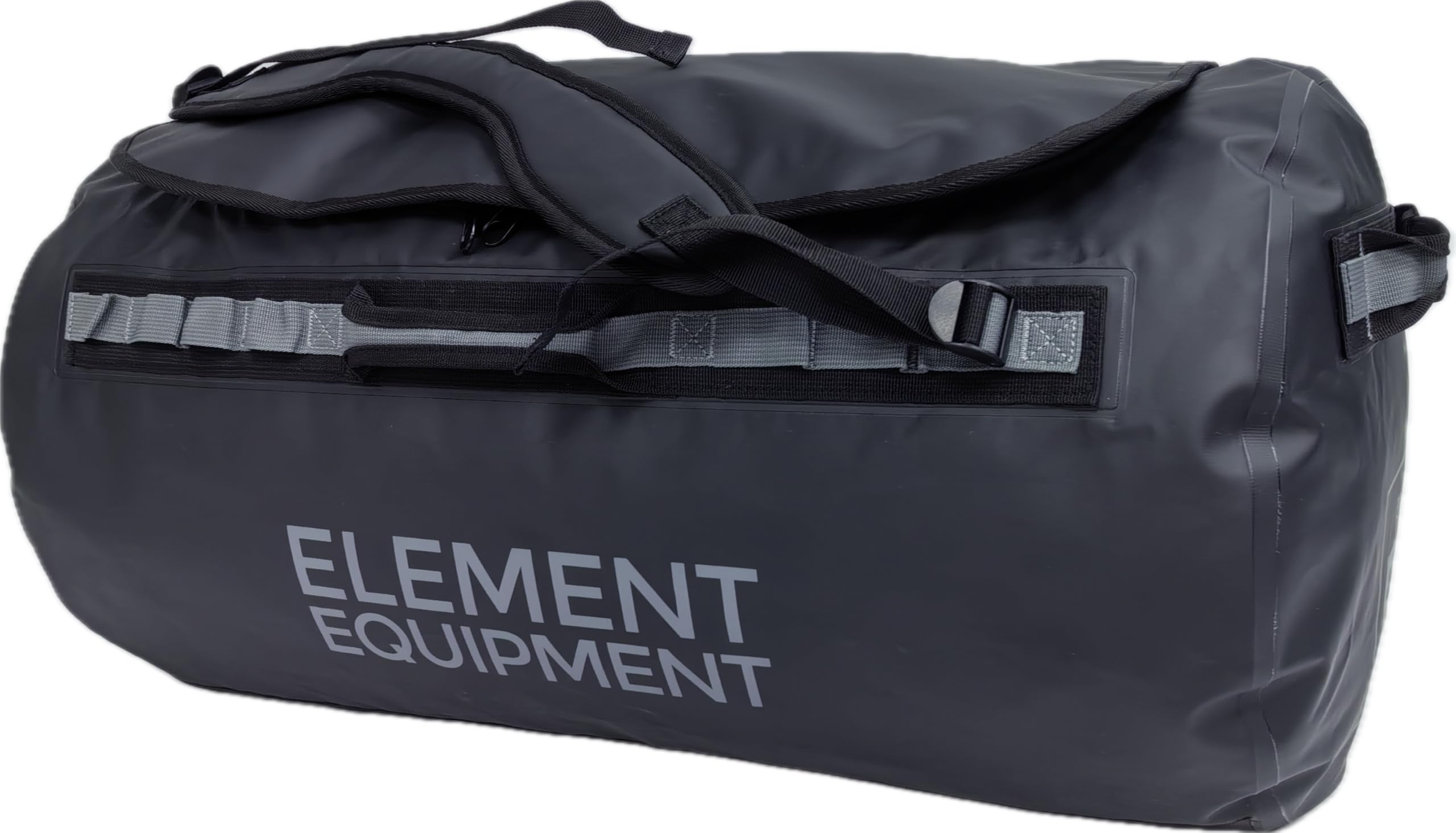 **Trailhead 2.0 Waterproof Duffel Bag with Adjustable Shoulder Straps - Large Travel Duffel for Gym, Hiking & Outdoor Adventures (Black/Grey)**