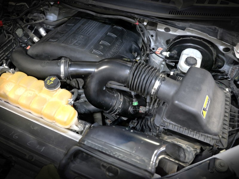 aFe 15-16 Ford F150 V6 3.5L Turbo Inlet Pipes - High Performance Air Intake System (Black) - Upgrade for Better Engine Airflow & Horsepower Boost - Perfect for Off-Roading & Towing