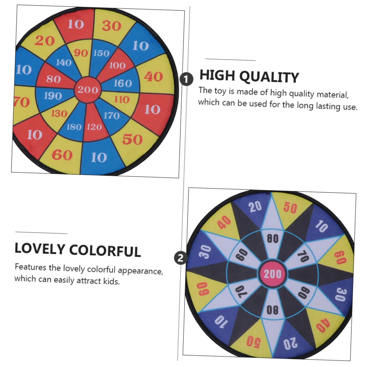 WHAMVOX 2 Sets Sticky Ball Dart Board Game Set - Plastic Sports Toy for Kids & Adults - Fun Indoor/Outdoor Party Games, Birthday Gifts, Family Game Night Activities