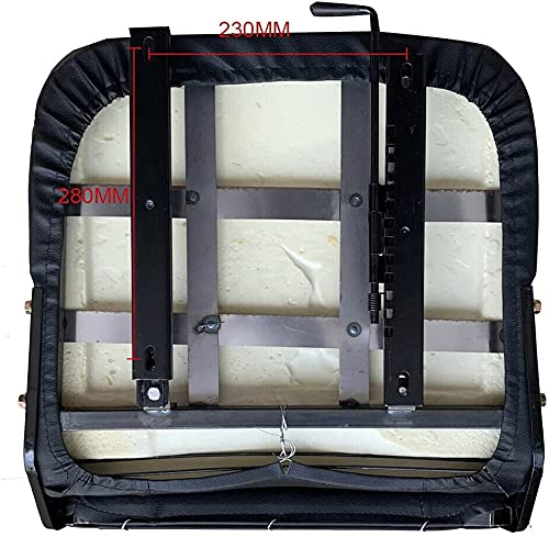 Universal Forklift Seat - Adjustable Back Tractor & Lawn Mower Seat Replacement for Excavator, Skid Steer, Backhoe, Dozer | Heavy-Duty Industrial High Back Seat for Construction & Farming Equipment