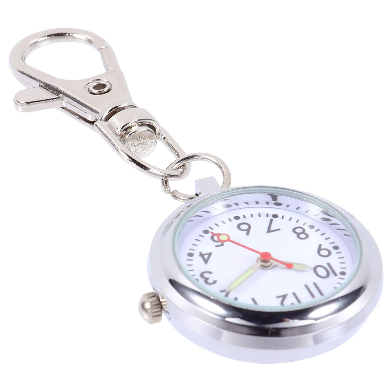 ibasenice Vintage Quartz Pocket Watch with Keychain - Luminous Hands, Nurse Watch for Women & Men - Perfect for Gifts, Collectibles, and Timekeeping on the Go