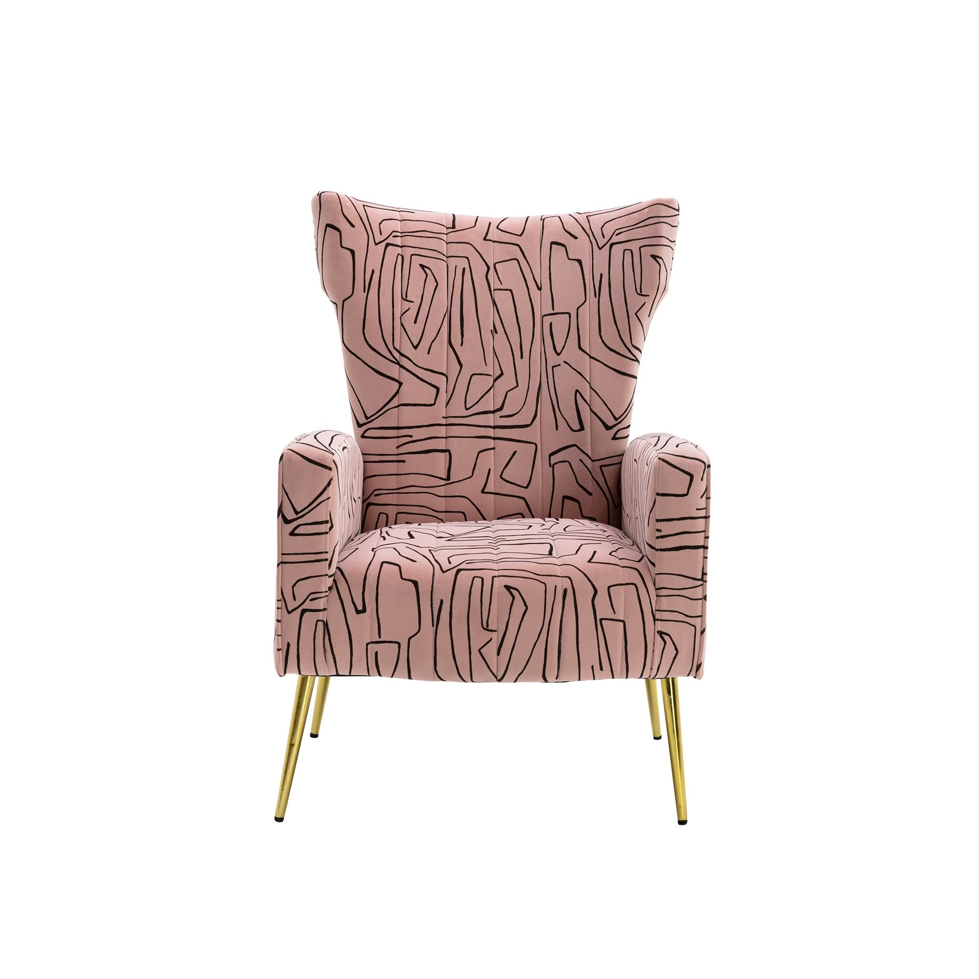 Modern Accent Chair with Rose Gold Legs - Stylish Leisure Single Seater for Living Room, Bedroom, or Office Decor