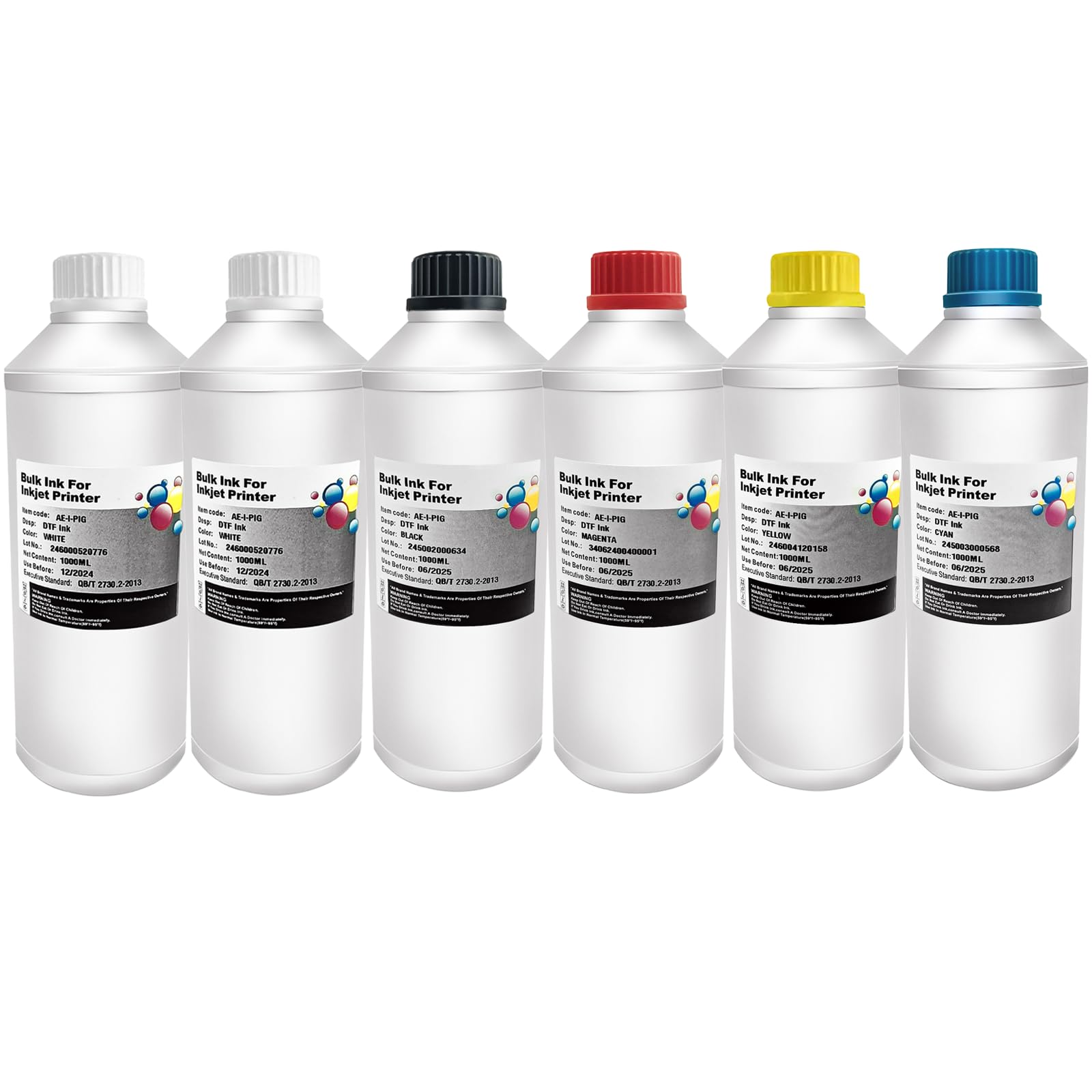 DTF Ink 1000ML x6 for Epson Printers - ET-8550 XP-15000 - Home & Office Printing