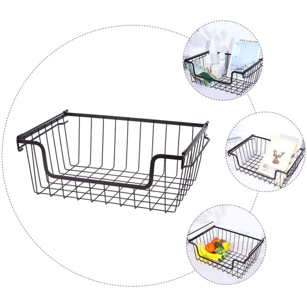 **Cabilock 1-Piece Metal Wire Storage Basket - Durable Pantry, Bathroom & Vanity Organizer for Shelves, Desk, Shower & Makeup - Perfect for Kitchen, Bathroom & Office Organization**