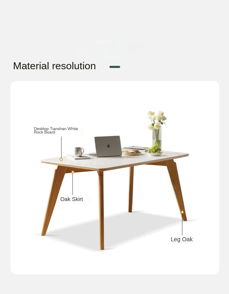Solid Oak Wood Modern Rocking Dining Table - Perfect for Farmhouse, Rustic & Contemporary Dining Rooms