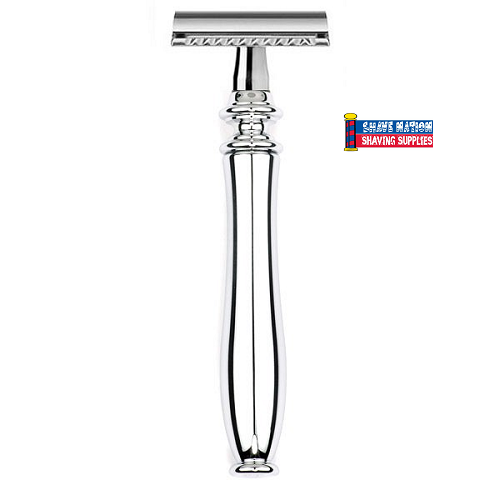 Edwin Jagger Closed Comb Chatsworth Safety Razor - Smooth Chrome Finish - Perfect for Wet Shaving & Grooming - Ideal for Men's Daily Shaving Routine & Travel