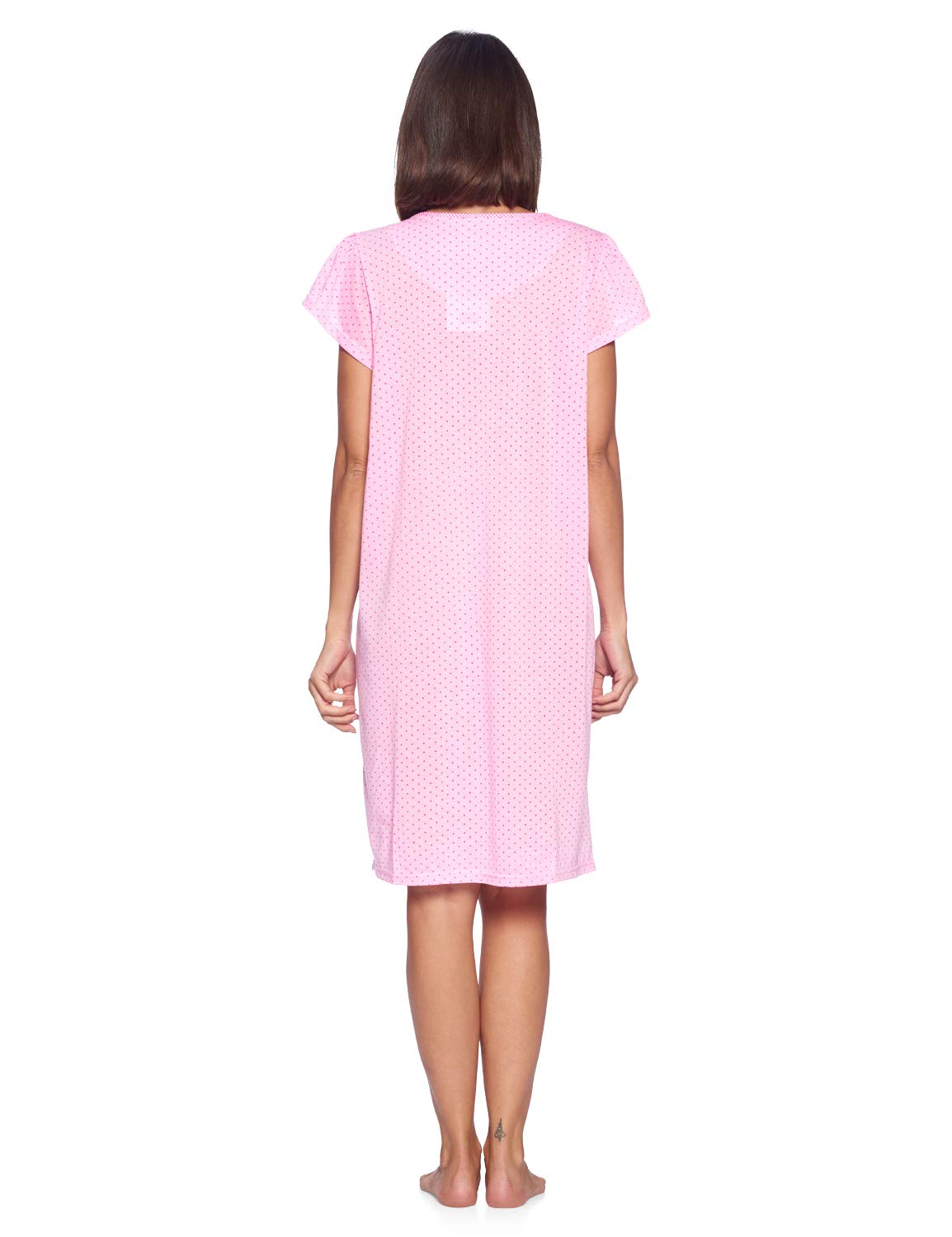 Women's Floral Short Sleeve Nightgown - Soft Casual Sleepwear for Comfortable Nights | Perfect for Summer Bedtime & Lounge Wear