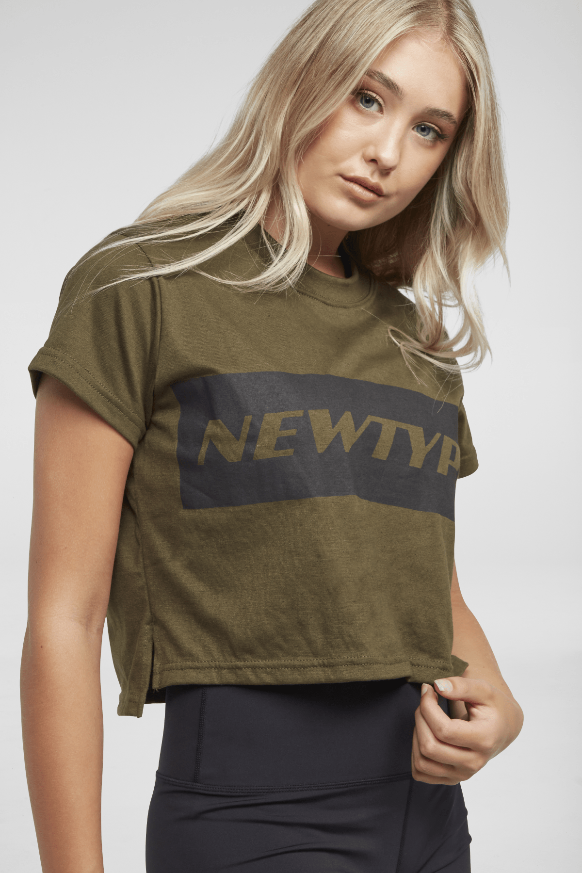Fashionable Finesse Crop Tee in Army Green - Trendy Women's Short Sleeve T-Shirt for Casual Wear, Street Style & Summer Outfits