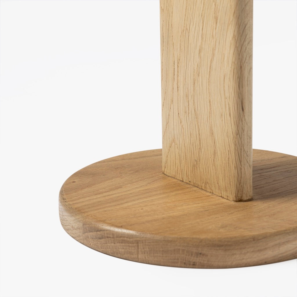 Ellen Drink Table - Natural Travertine Stone Side Table for Living Room, Patio & Outdoor - Perfect for Coffee, Books & Decor
