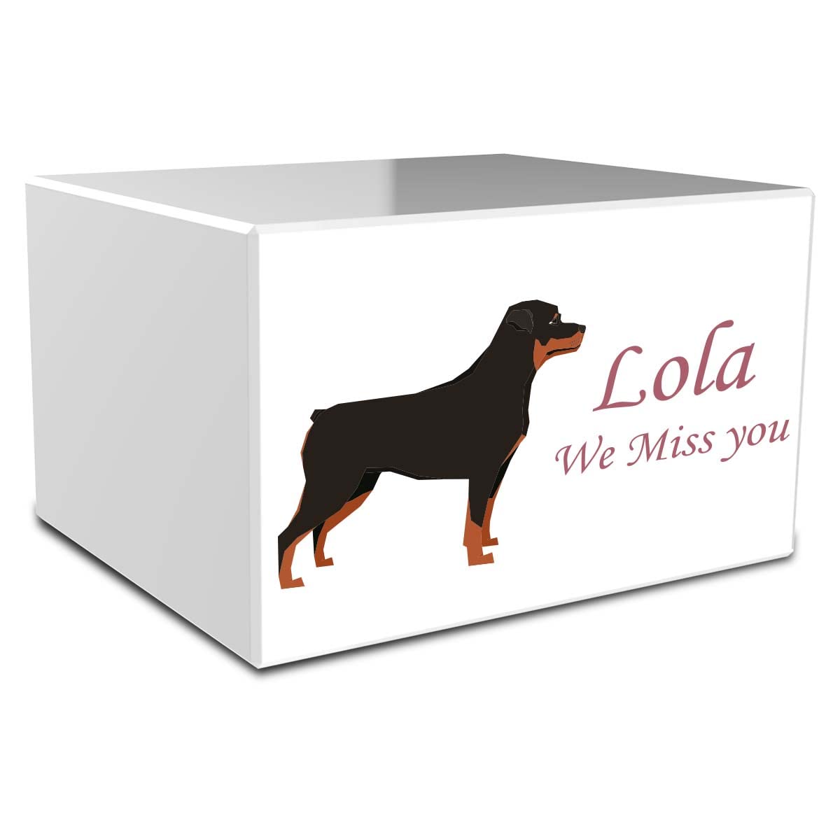 Heritage Dog Breed Wooden Cremation Urn for Rottweiler - Handcrafted Pet Memorial Box for Ashes - Perfect for Home Display or Memorial Ceremony
