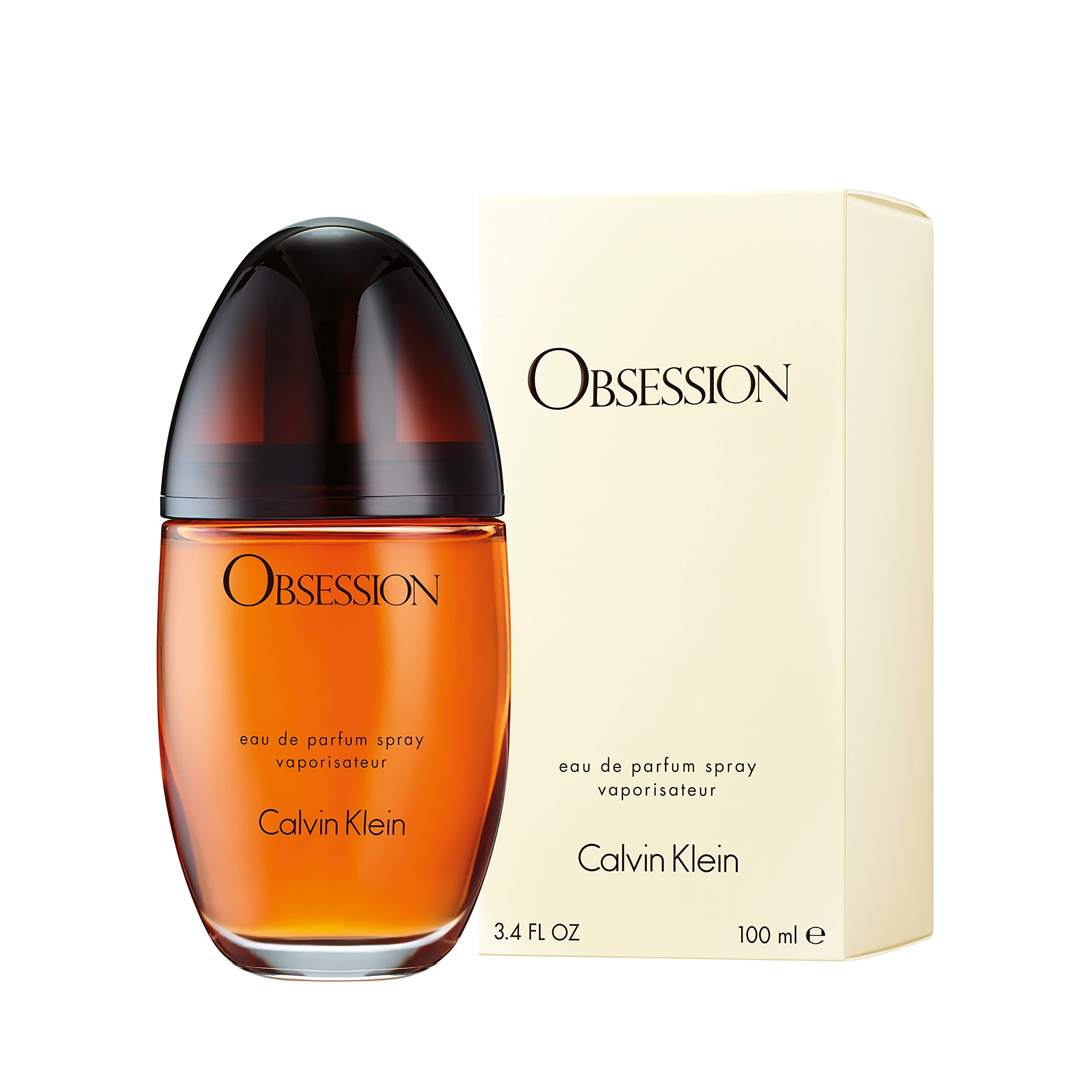 Calvin Klein Obsession Eau de Parfum for Women - Amber Floral Scent with Mandarin, Bergamot, Jasmine & Patchouli Notes - Long Lasting Fragrance - Perfect for Date Night, Office & Special Occasions