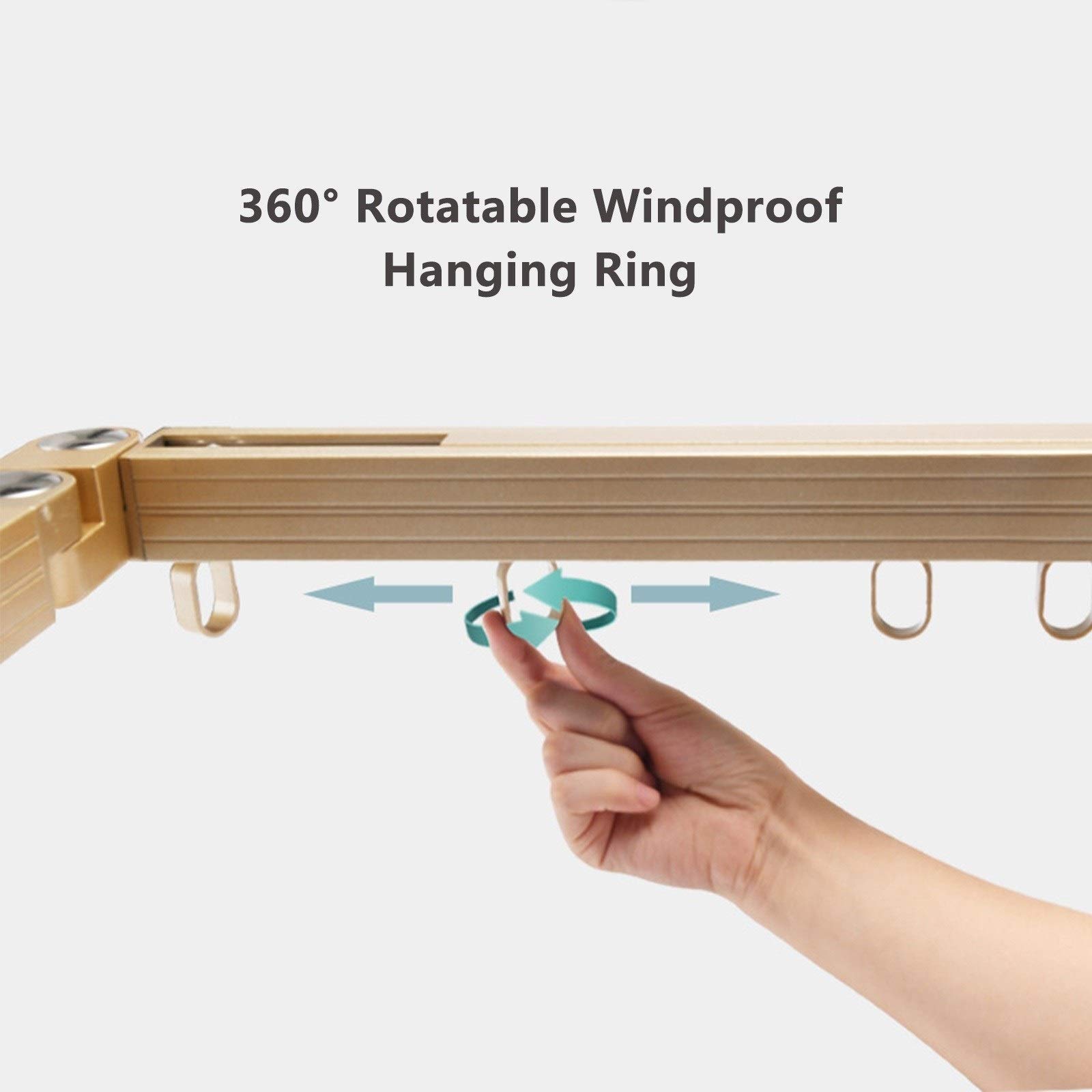 Foldable Wall Mounted Aluminum Clothes Drying Rack - Retractable & Collapsible Laundry Hanger for Indoor/Outdoor Use - Space Saving Solution for Apartments, Balconies & Small Homes (Rose Gold)