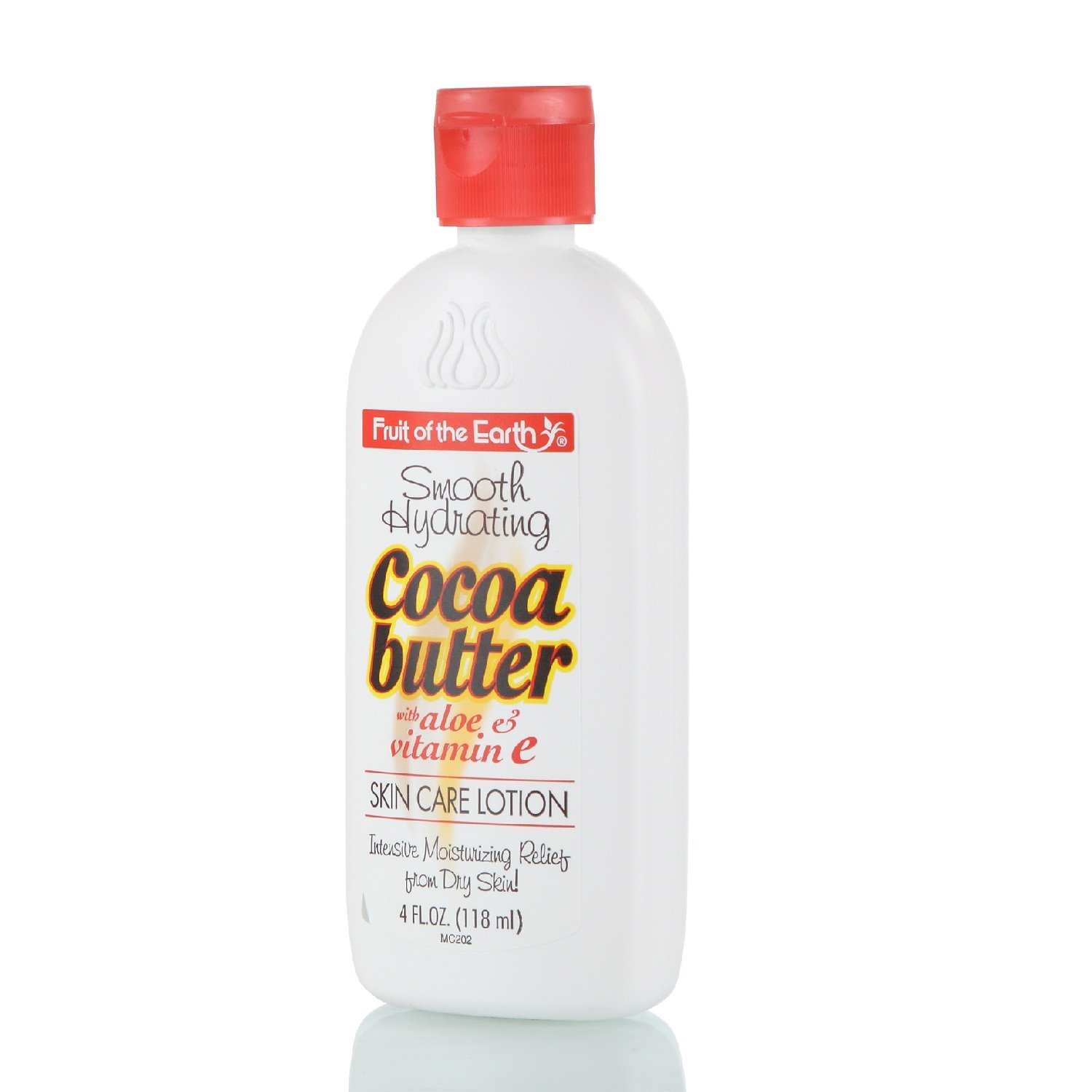 Fruit of the Earth 100% Pure Cocoa Butter Lotion 4 oz - Deep Moisturizing for Dry Skin, Stretch Marks & Scars - Perfect for Body, Hands & Face Care