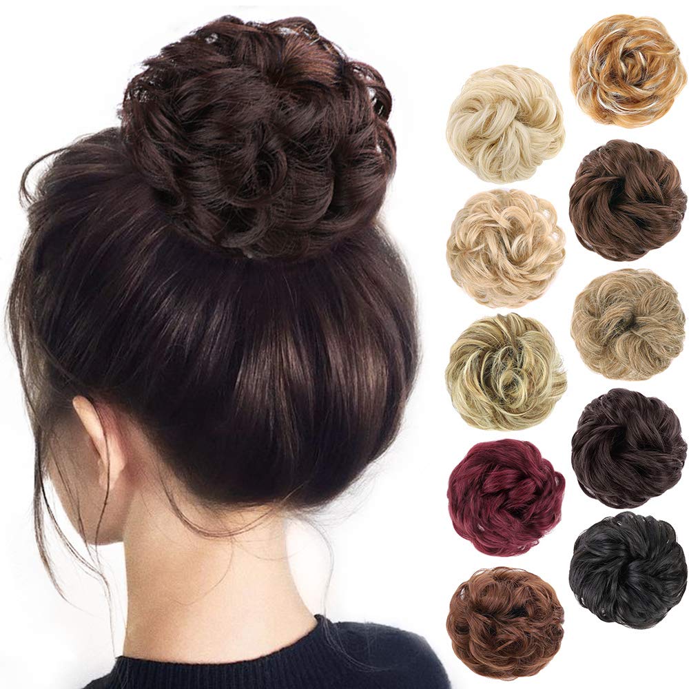 Curly Synthetic Messy Hair Bun Hair Scrunchies Extension - Perfect for Messy Bun Hairstyles, Ponytail Accessories & Everyday Hair Styling