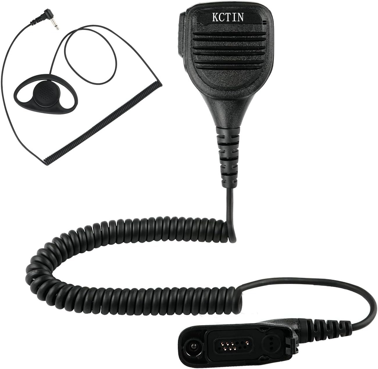 Motorola APX XIR XPR Series Walkie Talkie Speaker Microphone with 3.5mm Earpiece - Compatible with APX4000/6000/7000/8000 & XPR6350/6550 Radios (1 Pack) - Ideal for Police, Security, Construction & Outdoor Communication