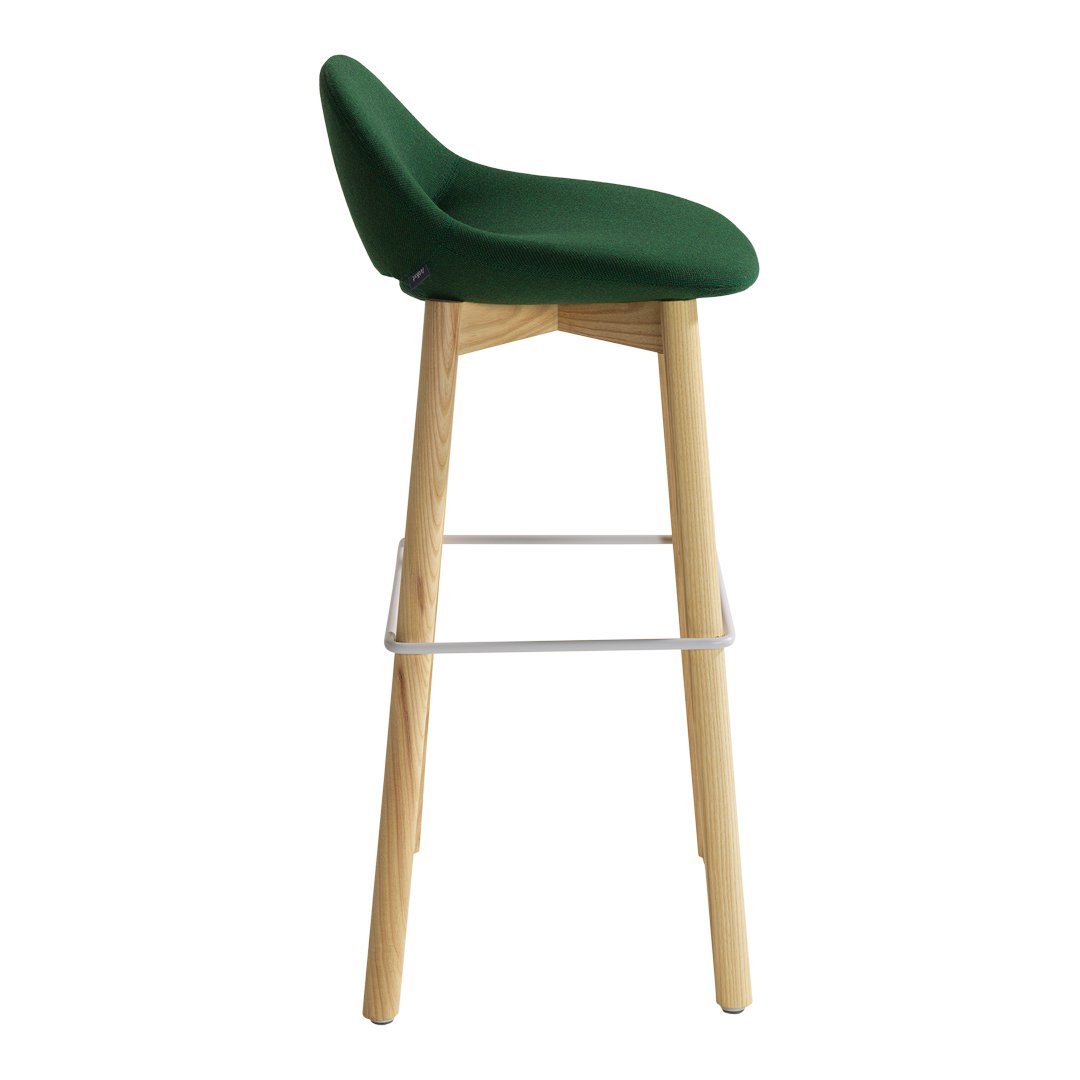 Beso Barstool - 4 Legged Wooden Bar Stool with Sturdy Wood Base for Kitchen, Dining Room & Home Decor