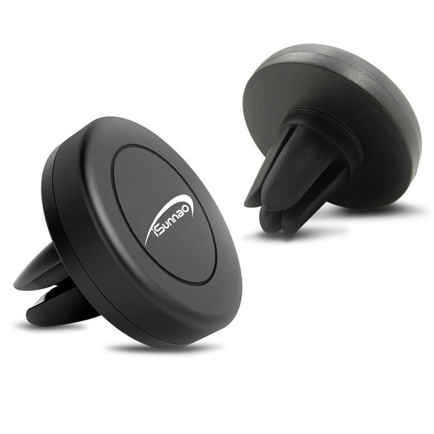 CM-7903 Magnetic Phone Car Mount - Universal Air Vent Holder for iPhone & Samsung Smartphones with Strong Magnets & Metal Plates - 2 Pack Car Accessories for Safe Driving & GPS Navigation